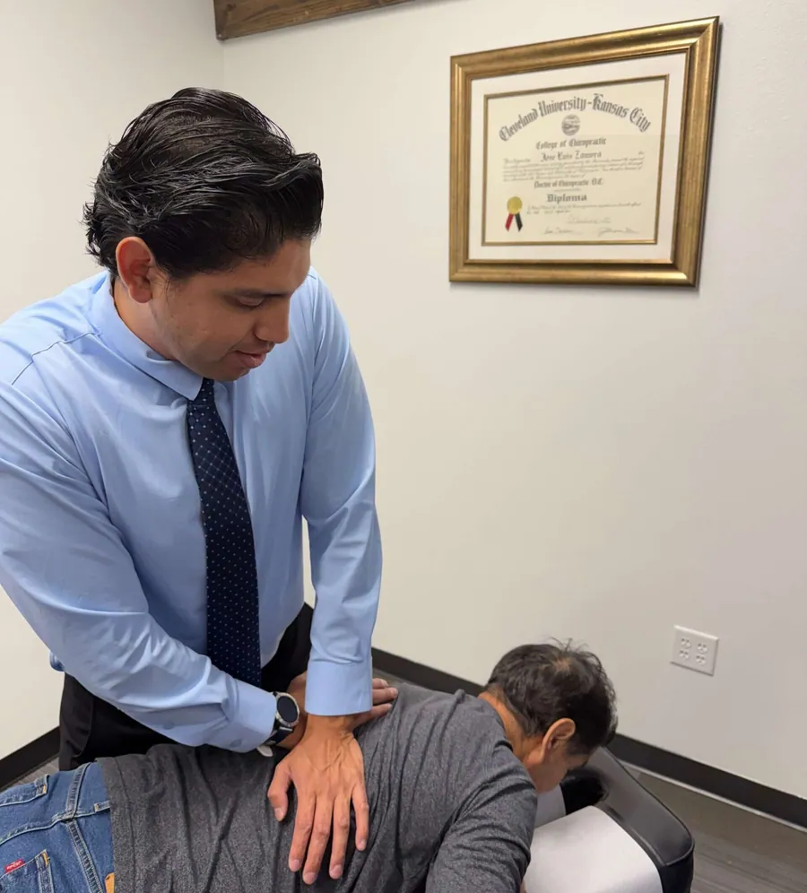 Patient care at Zamora Chiropractic in Bentonville, AR